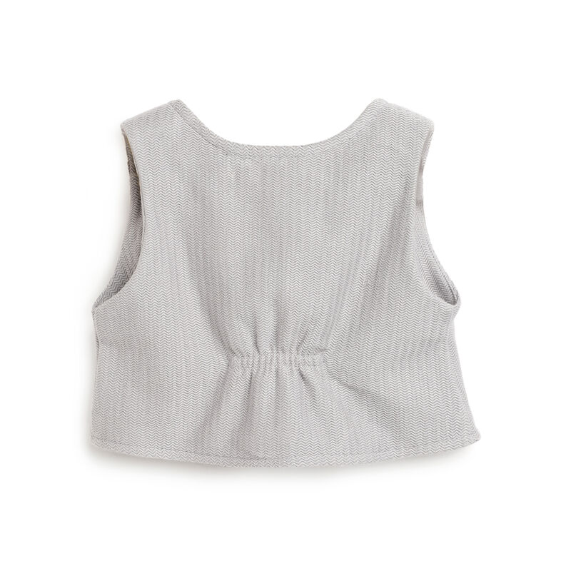 Boys Medium Grey Solid Waistcoat image number 1